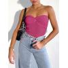 image:imageANRABESS Tube Top for Women Summer Strapless Bandeau Knit Twist Knot Corset Crop Basic Tank Tops 2026 Vacation Beach ClothesRose