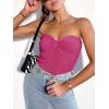 image:imageANRABESS Tube Top for Women Summer Strapless Bandeau Knit Twist Knot Corset Crop Basic Tank Tops 2026 Vacation Beach ClothesRose