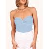 image:imageANRABESS Tube Top for Women Summer Strapless Bandeau Knit Twist Knot Corset Crop Basic Tank Tops 2026 Vacation Beach ClothesSky