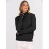 image:imageANRABESS Turtleneck Sweaters for Women Long Sleeve Dressy Casual Soft Knitted Button Pullover Tops 2025 Fall Winter ClothesBlack