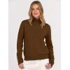 image:imageANRABESS Turtleneck Sweaters for Women Long Sleeve Dressy Casual Soft Knitted Button Pullover Tops 2025 Fall Winter ClothesDeep Caramel