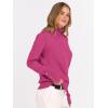 image:imageANRABESS Turtleneck Sweaters for Women Long Sleeve Dressy Casual Soft Knitted Button Pullover Tops 2025 Fall Winter ClothesHot Pink