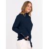 image:imageANRABESS Turtleneck Sweaters for Women Long Sleeve Dressy Casual Soft Knitted Button Pullover Tops 2025 Fall Winter ClothesNavy Blue