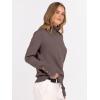 image:imageANRABESS Turtleneck Sweaters for Women Long Sleeve Dressy Casual Soft Knitted Button Pullover Tops 2025 Fall Winter ClothesNutmeg