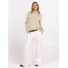 image:imageANRABESS Turtleneck Sweaters for Women Long Sleeve Dressy Casual Soft Knitted Button Pullover Tops 2025 Fall Winter ClothesParchment