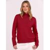 image:imageANRABESS Turtleneck Sweaters for Women Long Sleeve Dressy Casual Soft Knitted Button Pullover Tops 2025 Fall Winter ClothesRed