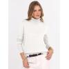 image:imageANRABESS Turtleneck Sweaters for Women Long Sleeve Dressy Casual Soft Knitted Button Pullover Tops 2025 Fall Winter ClothesWhite