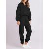 image:imageANRABESS Women 2 Piece Outfits Sweatsuit Oversized Half Zip Sweatshirt Jogger Sweatpants Tracksuit Lounge Set 2025 ClothesBlack