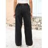 image:imageANRABESS Women Barrel Jeans High Waisted Wide Leg Drawstring Denim Pants Y2K Baggy Loose Fit Trouser Jeans with PocketsFaded Black