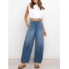 image:imageANRABESS Women Barrel Jeans High Waisted Wide Leg Drawstring Denim Pants Y2K Baggy Loose Fit Trouser Jeans with PocketsMedium Blue