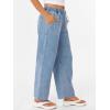 image:imageANRABESS Women Barrel Jeans High Waisted Wide Leg Drawstring Denim Pants Y2K Baggy Loose Fit Trouser Jeans with PocketsSky Blue