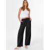 image:imageANRABESS Women Barrel Jeans High Waisted Wide Leg Drawstring Denim Pants Y2K Baggy Loose Fit Trouser Jeans with PocketsTrue Black
