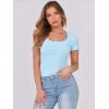 image:imageANRABESS Women Short Sleeve Tops Scoop Neck Ribbed Knit Slim Fitted Basic Tee Shirt Casual Summer Clothes 2026 Spring OutfitsLight Blue2