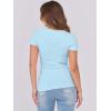 image:imageANRABESS Women Short Sleeve Tops Scoop Neck Ribbed Knit Slim Fitted Basic Tee Shirt Casual Summer Clothes 2026 Spring OutfitsLight Blue2