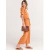 image:imageANRABESS Women Summer Casual Short Sleeve V Neck Elastic Waist Wide Leg Cropped Pants Jumpsuits Rompers with Pockets02orange