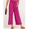 image:imageANRABESS Women Summer Casual Short Sleeve V Neck Elastic Waist Wide Leg Cropped Pants Jumpsuits Rompers with Pockets02rose