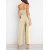 image:imageANRABESS Women Summer Dressy Jumpsuits One Shoulder Sleeveless Casual Wide Leg Pants Romper Jumper 2026 Trendy Fall OutfitsBeige