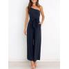 image:imageANRABESS Women Summer Dressy Jumpsuits One Shoulder Sleeveless Casual Wide Leg Pants Romper Jumper 2026 Trendy Fall OutfitsDark Blue