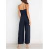 image:imageANRABESS Women Summer Dressy Jumpsuits One Shoulder Sleeveless Casual Wide Leg Pants Romper Jumper 2026 Trendy Fall OutfitsDark Blue