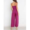 image:imageANRABESS Women Summer Dressy Jumpsuits One Shoulder Sleeveless Casual Wide Leg Pants Romper Jumper 2026 Trendy Fall OutfitsDeep Rose