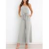 image:imageANRABESS Women Summer Dressy Jumpsuits One Shoulder Sleeveless Casual Wide Leg Pants Romper Jumper 2026 Trendy Fall OutfitsGray