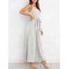 image:imageANRABESS Women Summer Dressy Jumpsuits One Shoulder Sleeveless Casual Wide Leg Pants Romper Jumper 2026 Trendy Fall OutfitsGray