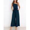 image:imageANRABESS Women Summer Dressy Jumpsuits One Shoulder Sleeveless Casual Wide Leg Pants Romper Jumper 2026 Trendy Fall OutfitsNavy Blue