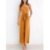 image:imageANRABESS Women Summer Dressy Jumpsuits One Shoulder Sleeveless Casual Wide Leg Pants Romper Jumper 2026 Trendy Fall OutfitsOrange