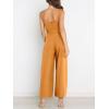 image:imageANRABESS Women Summer Dressy Jumpsuits One Shoulder Sleeveless Casual Wide Leg Pants Romper Jumper 2026 Trendy Fall OutfitsOrange