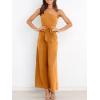 image:imageANRABESS Women Summer Dressy Jumpsuits One Shoulder Sleeveless Casual Wide Leg Pants Romper Jumper 2026 Trendy Fall OutfitsOrange