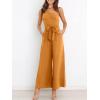 image:imageANRABESS Women Summer Dressy Jumpsuits One Shoulder Sleeveless Casual Wide Leg Pants Romper Jumper 2026 Trendy Fall OutfitsOrange