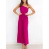 image:imageANRABESS Women Summer Dressy Jumpsuits One Shoulder Sleeveless Casual Wide Leg Pants Romper Jumper 2026 Trendy Fall OutfitsRose