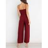 image:imageANRABESS Women Summer Dressy Jumpsuits One Shoulder Sleeveless Casual Wide Leg Pants Romper Jumper 2026 Trendy Fall OutfitsWine Red
