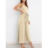 image:imageANRABESS Women Summer Dressy Jumpsuits One Shoulder Sleeveless Casual Wide Leg Pants Romper Jumper 2026 Trendy Fall OutfitsYellow