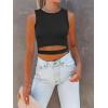 image:imageANRABESS Women Tank Tops High Neck Sleeveless Sexy Cutout Racer Back Going Out Crop Tops Shirts Summer Y2K OutfitsBlack