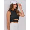 image:imageANRABESS Women Tank Tops High Neck Sleeveless Sexy Cutout Racer Back Going Out Crop Tops Shirts Summer Y2K OutfitsBlack