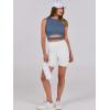 image:imageANRABESS Women Tank Tops High Neck Sleeveless Sexy Cutout Racer Back Going Out Crop Tops Shirts Summer Y2K OutfitsBlue
