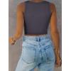image:imageANRABESS Women Tank Tops High Neck Sleeveless Sexy Cutout Racer Back Going Out Crop Tops Shirts Summer Y2K OutfitsDark Gray