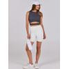 image:imageANRABESS Women Tank Tops High Neck Sleeveless Sexy Cutout Racer Back Going Out Crop Tops Shirts Summer Y2K OutfitsDark Gray