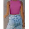 image:imageANRABESS Women Tank Tops High Neck Sleeveless Sexy Cutout Racer Back Going Out Crop Tops Shirts Summer Y2K OutfitsHot Pink
