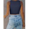 image:imageANRABESS Women Tank Tops High Neck Sleeveless Sexy Cutout Racer Back Going Out Crop Tops Shirts Summer Y2K OutfitsNavy Blue