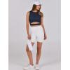 image:imageANRABESS Women Tank Tops High Neck Sleeveless Sexy Cutout Racer Back Going Out Crop Tops Shirts Summer Y2K OutfitsNavy Blue