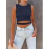 image:imageANRABESS Women Tank Tops High Neck Sleeveless Sexy Cutout Racer Back Going Out Crop Tops Shirts Summer Y2K OutfitsNavy Blue