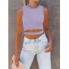 image:imageANRABESS Women Tank Tops High Neck Sleeveless Sexy Cutout Racer Back Going Out Crop Tops Shirts Summer Y2K OutfitsPurple