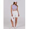 image:imageANRABESS Women Tank Tops High Neck Sleeveless Sexy Cutout Racer Back Going Out Crop Tops Shirts Summer Y2K OutfitsPurple