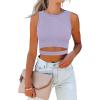 image:imageANRABESS Women Tank Tops High Neck Sleeveless Sexy Cutout Racer Back Going Out Crop Tops Shirts Summer Y2K OutfitsPurple