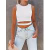 image:imageANRABESS Women Tank Tops High Neck Sleeveless Sexy Cutout Racer Back Going Out Crop Tops Shirts Summer Y2K OutfitsWhite
