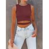 image:imageANRABESS Women Tank Tops High Neck Sleeveless Sexy Cutout Racer Back Going Out Crop Tops Shirts Summer Y2K OutfitsWine Red