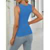 image:imageANRABESS Women Tank Tops Square Neck Sleeveless Summer Slim Fit Shirts Knit Basic Tee Undershirts 2026 Beach Vacation ClothesBlue