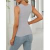 image:imageANRABESS Women Tank Tops Square Neck Sleeveless Summer Slim Fit Shirts Knit Basic Tee Undershirts 2026 Beach Vacation ClothesGrey